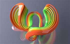 3D творческий, цвет кривой