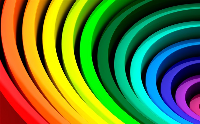 Абстрактные круги, цвета радуги обои,s изображение