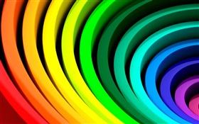 Абстрактные круги, цвета радуги HD обои