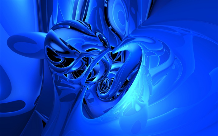 Аннотация кривой, синий стиль обои,s изображение