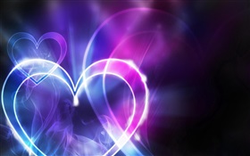 Аннотация любовь в форме сердца светло- HD обои