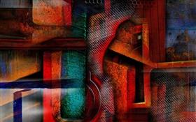 Абстрактные картины, красочные формы HD обои