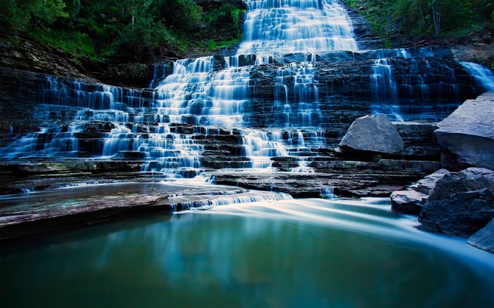 Альбион Фолс, Гамильтон, Онтарио, Канада, водопады, озеро обои,s изображение