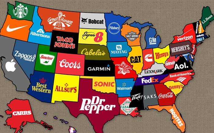Американский карта брендов обои,s изображение