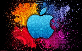 Apple, красочный фон