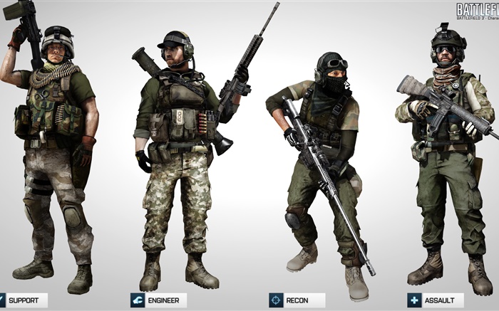 Battlefield 3, четыре Soliders обои,s изображение