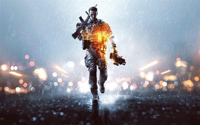 Battlefield 4, ночь, воин обои,s изображение