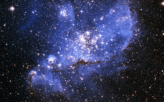 Синий туманность, звезды обои,s изображение
