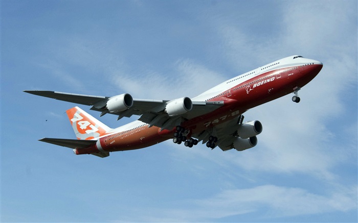 747 полет самолета в небе обои,s изображение