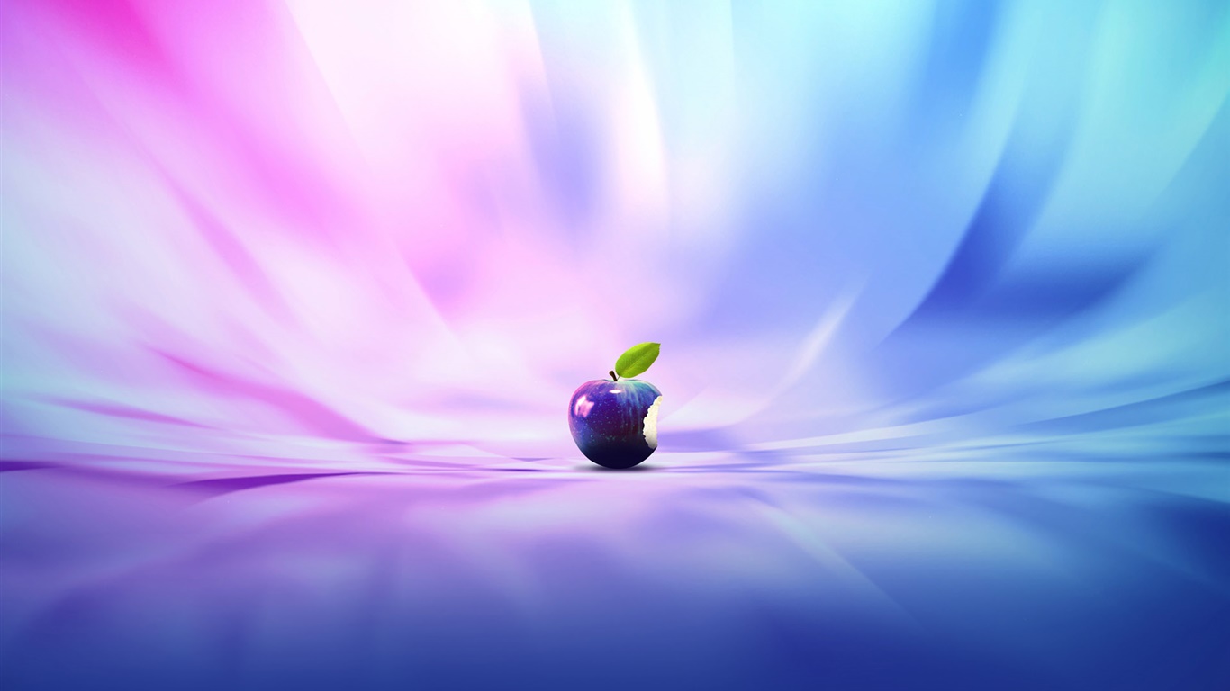 Красочные сцены, Apple, логотип 1366x768 обои