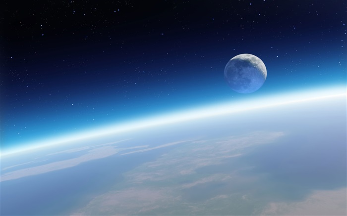 Земля и Луна, красивое место обои,s изображение