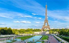 Эйфелева башня, Париж, Франция HD обои
