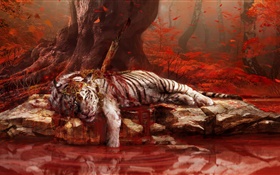 Far Cry 4, тигр умер HD обои