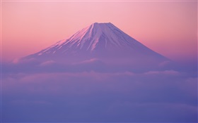 Гора Фудзи, сумерки HD обои