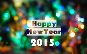 Happy New Year 2015, красочные огни HD обои