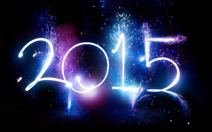 С Новым Годом 2015, фейерверки, черный фон обои,s изображение