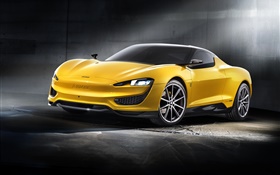 Magna Steyr желтый автомобиль +2015 HD обои