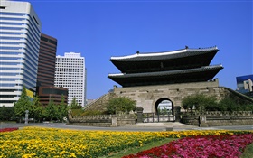 Намдэмун ворота, Сеул, Корея HD обои