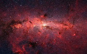 Красный космическое пространство, звезды