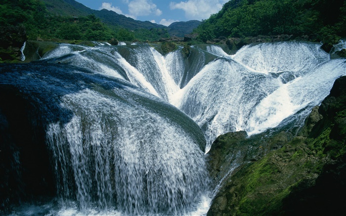 Захватывающие водопады, Китай декорации обои,s изображение