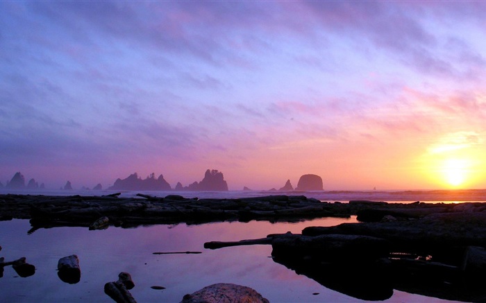 Закат, море, скалы обои,s изображение