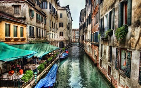 Венеция пейзаж, река, дом HD обои