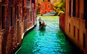 Венеция, туризм, река, лодка HD обои