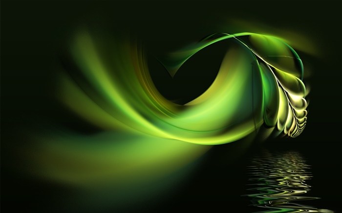 Аннотация дизайн, зеленые листья, вода обои,s изображение