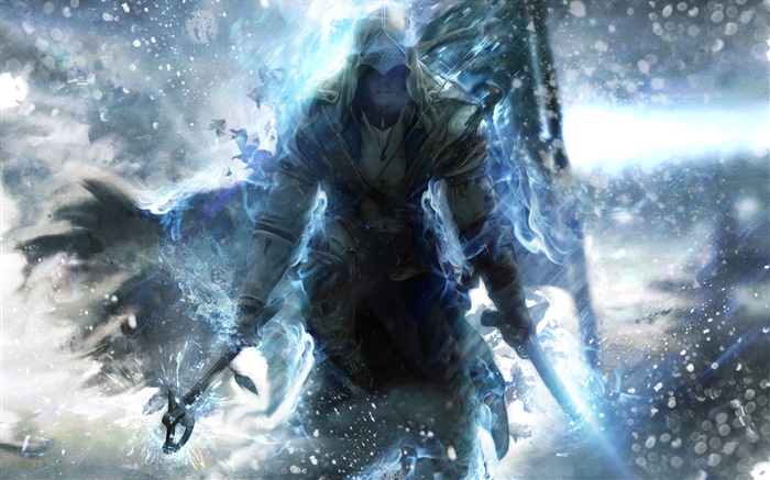 Assassin 's Creed 3, игра широкоформатный обои,s изображение