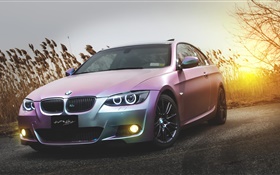 BMW E92 M3 розовый автомобиль HD обои
