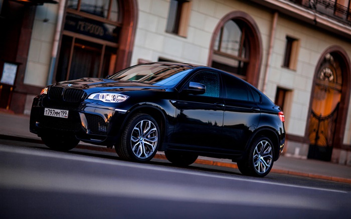 BMW X6 черный автомобиль обои,s изображение