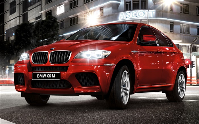 BMW X6 красный автомобиль вид спереди обои,s изображение