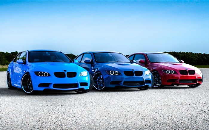 BMW красный синий автомобили обои,s изображение