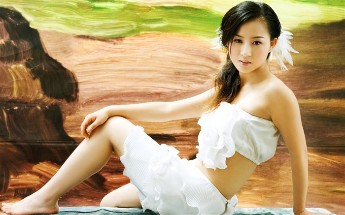 Красивая азиатская девушка, мода обои,s изображение
