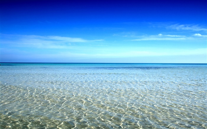 Красивая побережье, морская вода, голубое небо обои,s изображение