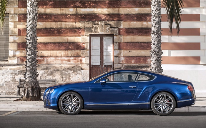 Bentley Continental GT синий автомобиль обои,s изображение