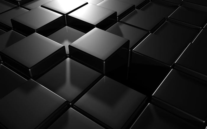 Черный цвет 3D куб обои,s изображение