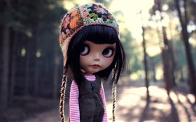 Черные волосы девушка игрушка, кукла HD обои