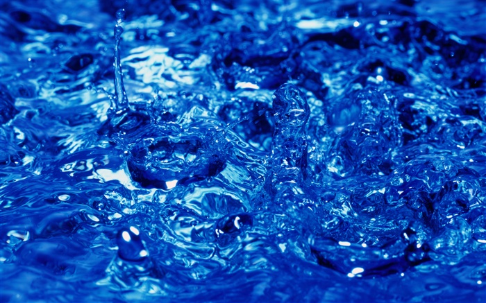 Голубая вода макро, брызги обои,s изображение