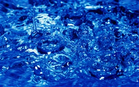 Голубая вода макро, брызги HD обои