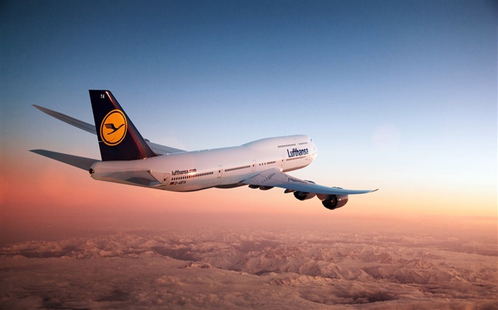 Боинг 747, небо, сумерки обои,s изображение
