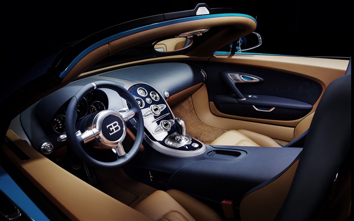 Bugatti Veyron 16.4 суперкар интерьер крупным планом обои,s изображение