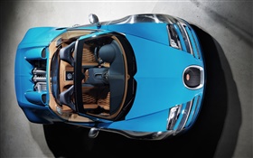 Bugatti Veyron 16.4 суперкар вид сверху HD обои
