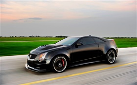 Cadillac CTS-V черный скорость автомобиля HD обои