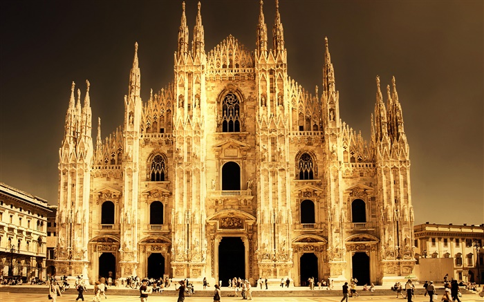 Собор в Милане, Италия, здания обои,s изображение