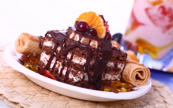 Шоколадный торт, десерт обои,s изображение