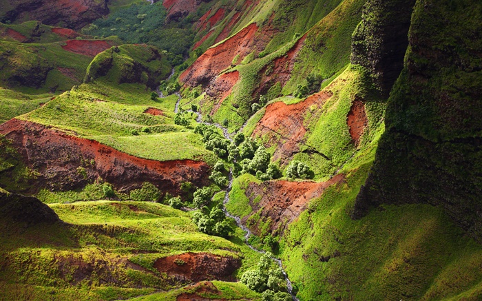 скалы, Кауаи, Гавайи обои,s изображение
