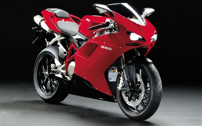 Ducati 848 мотоцикл красный обои,s изображение