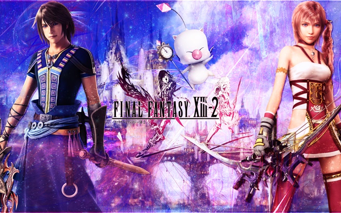 Final Fantasy XIII-2, игра широкоформатный обои,s изображение