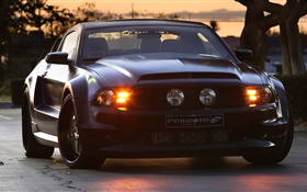 Ford Mustang GT Forgiato черный автомобиль